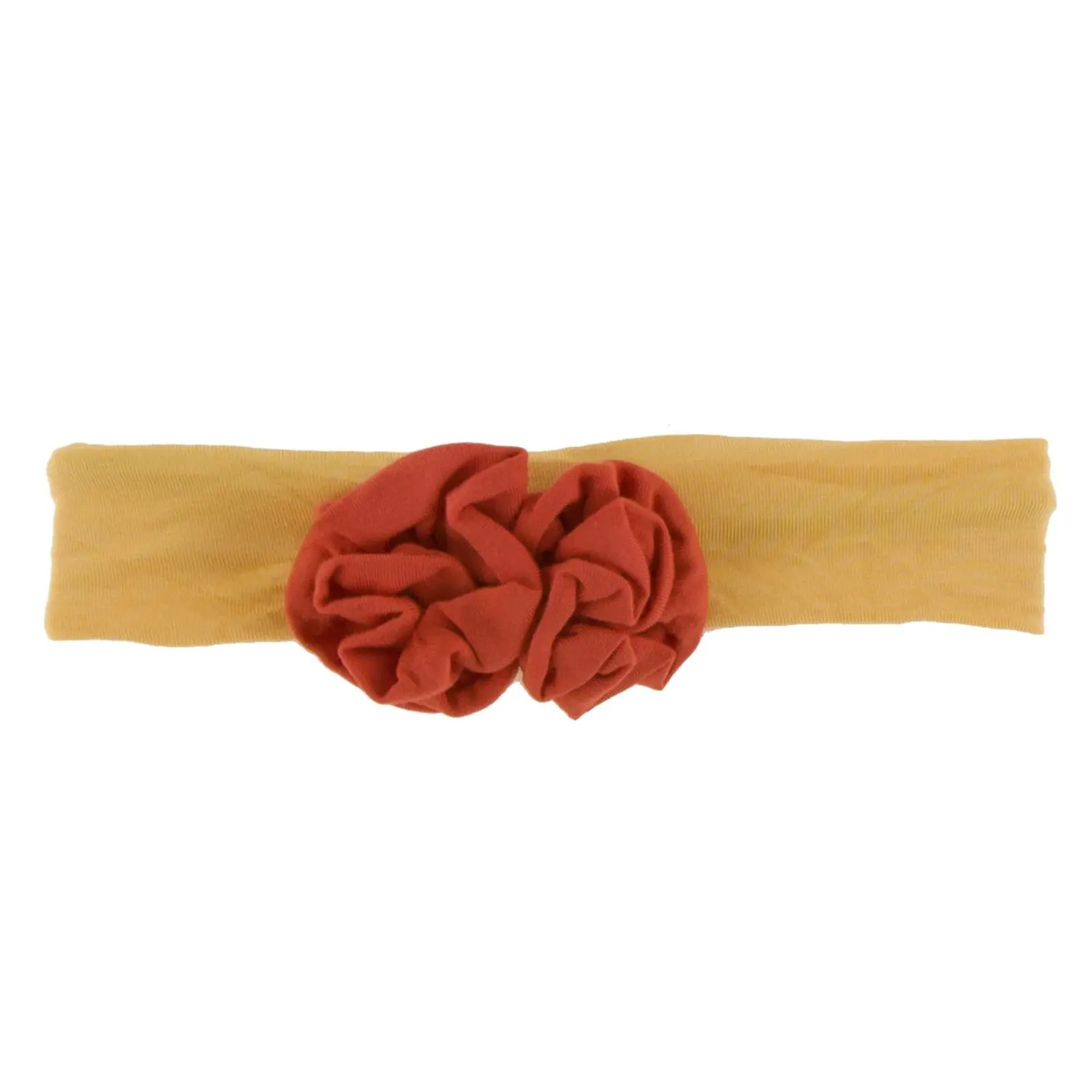 Flower Headband in Marigold with Poppy