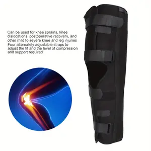 1pc Knee Immobilizer, Strong Comfortable Support Practical Knee Splint Brace with Four Adjustable Straps