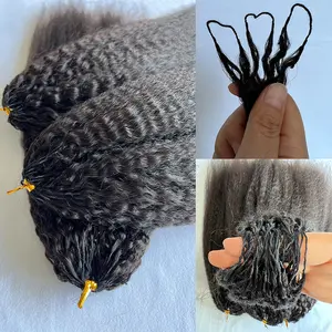 Yaki Kinky Straight Human Crochet Hair for Women Feather Human Hair Crochet Miracle Knots Hair BundlesExtensions Lightweight Texture for Protective Styles
