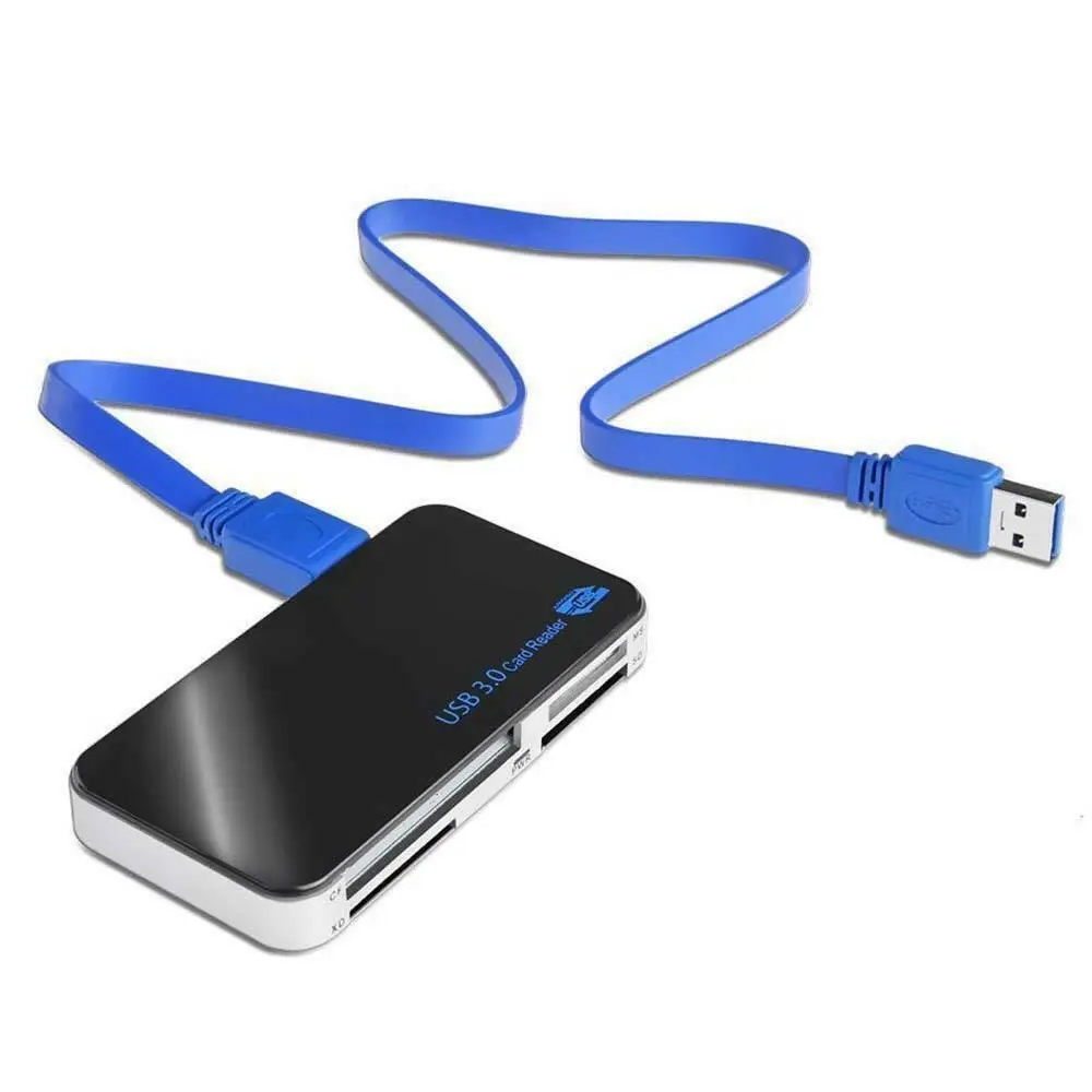 SANOXY USB 3.0 8-in-1 Compact Flash Multi Card Reader CF Adapter Micro SD MS XD 5Gbps Portable Plug-and-Play Data Transfer Device