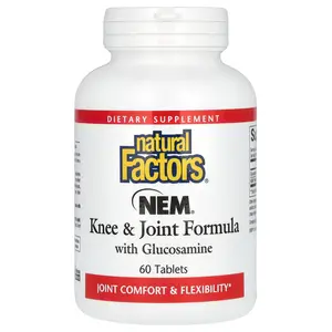 Natural Factors NEM, Knee & Joint Formula with Glucosamine, 60 Tablets