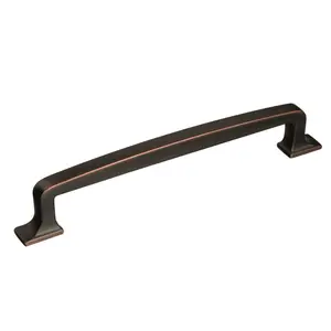 212 MAIN Westerly Cabinet Pull - Oil Rubbed Bronze, Amerock A53722 ORB, 160 mm Zinc Door Knob & Handle, Cabinet Door Hardware