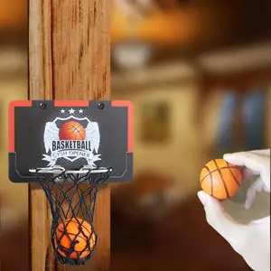 Mini Basketball Hoop Toys Desktop Toys for Office Desk Slam Dunk Games, Mini Basketball Hoop for Mencave，Behind The Door，On The Wall