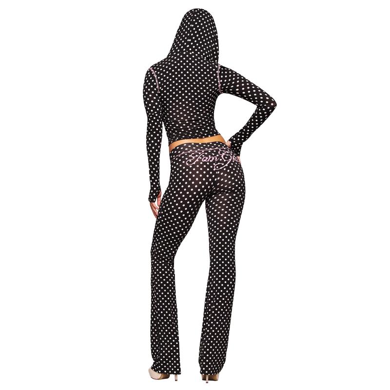 BLARE HOODIE - BLACK POLKA DOT