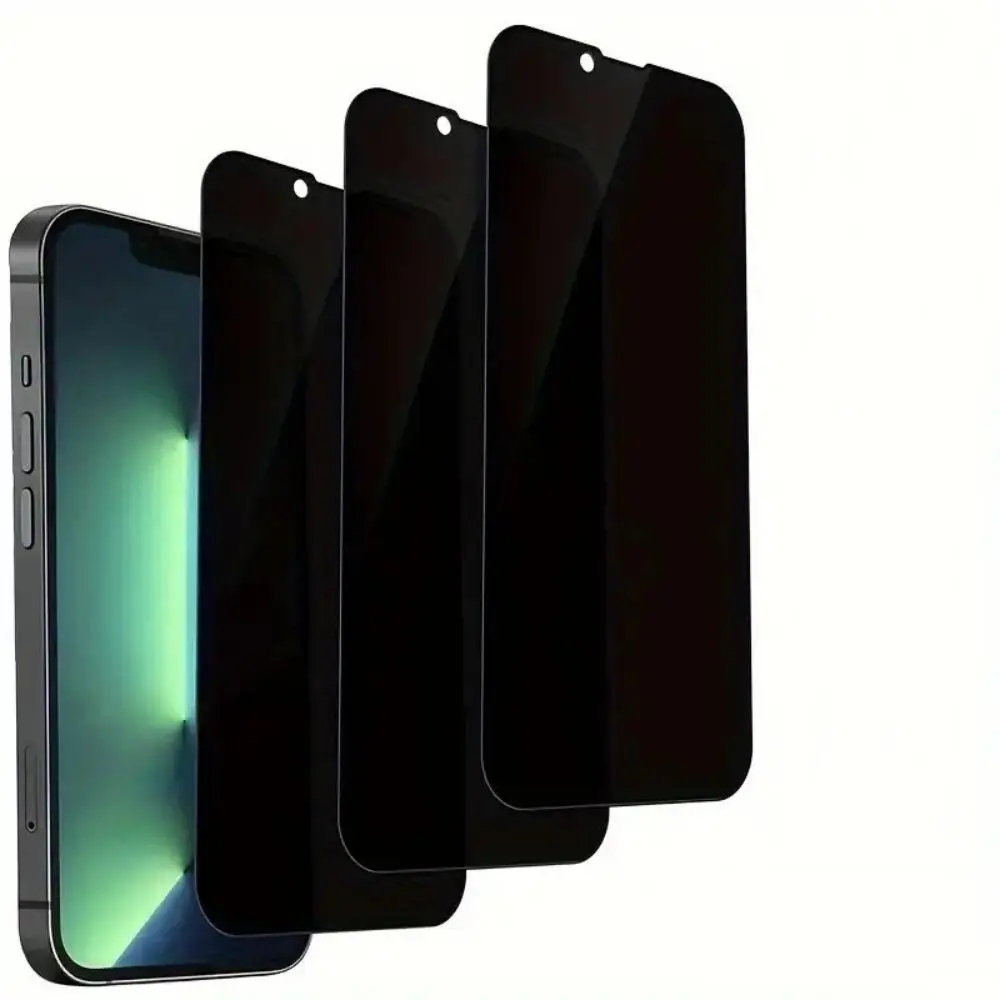 Tempered Glass Cellphone Privacy Screen Protector, Summer Anti-spy Smartphone Screen Protective Film for iPhone 16 15 14 13 12 Series