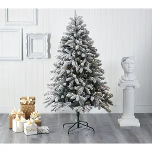 Nearly Natural 6' Flocked South Carolina Faux C hristmas Tree