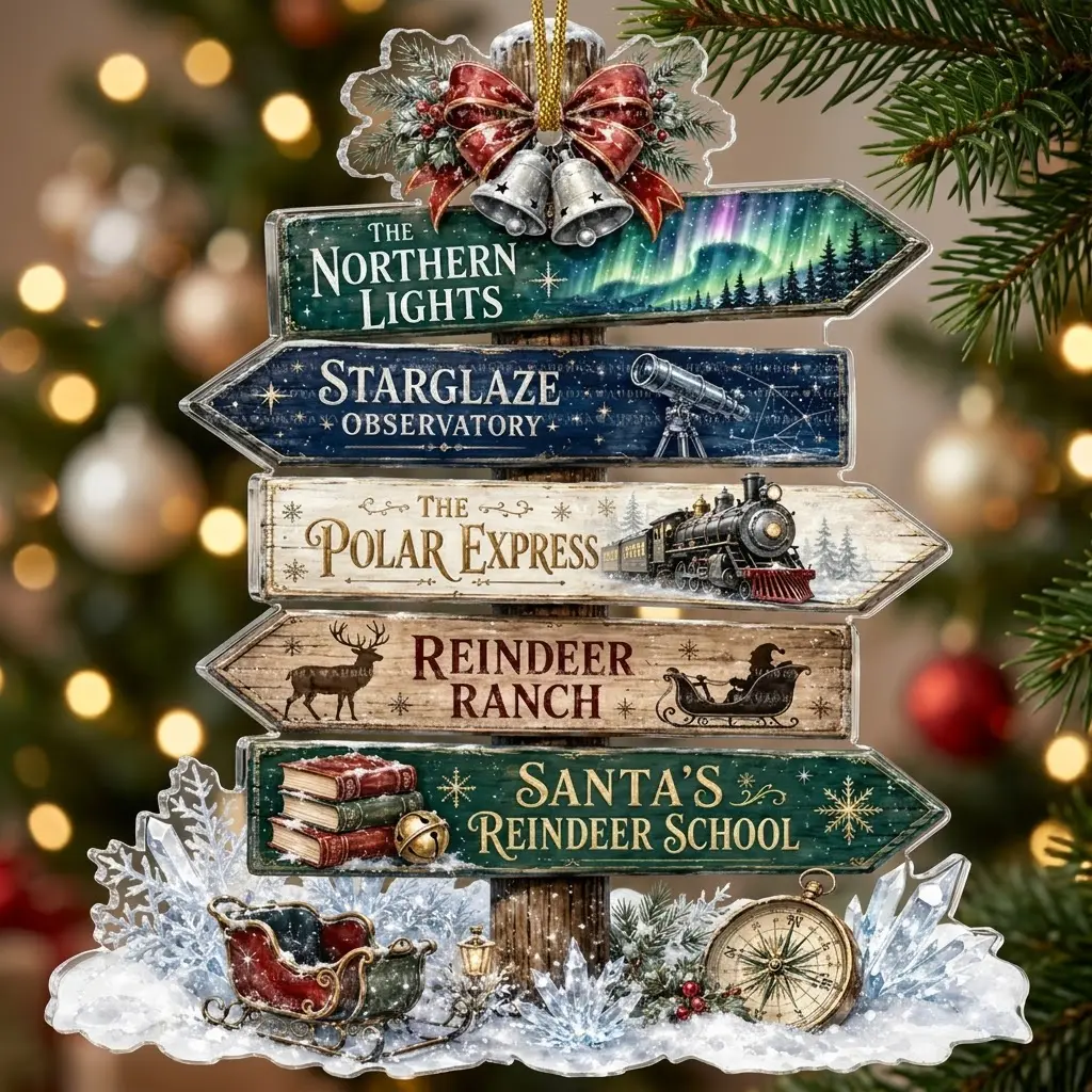 Christmas Sign Acrylic Ornament, Christmas Tree Hanging Decor, Merry Christmas Plaque, Rustic Holiday Sign, Farmhouse Xmas Tree Ornament, Winter Home Decoration, Festive Gift for Family Friends, Christmas Keepsake