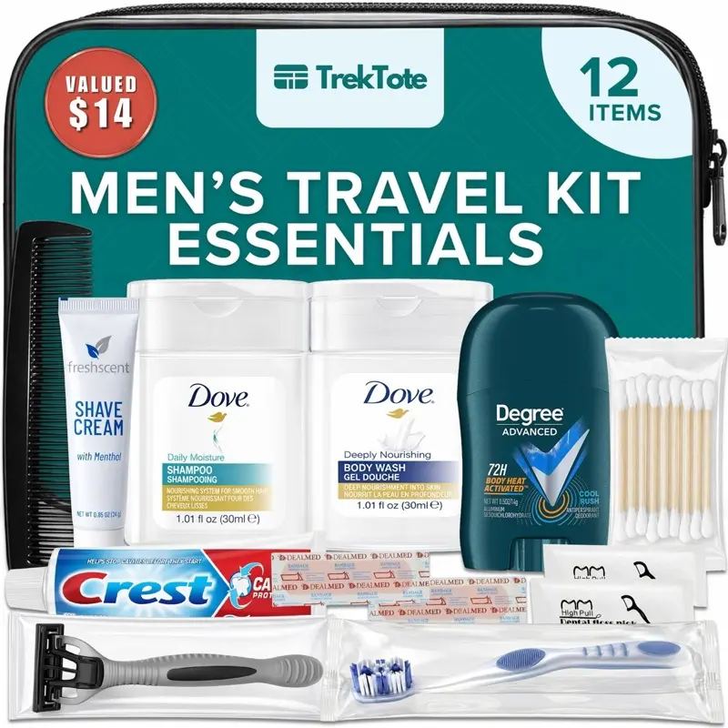 TrekTote 12-Pc Men’s Travel Toiletry Kit TrekTote 12-Pc Men’s Travel Toiletry Kit