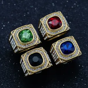 Luxurious and Elegant High-quality Men's Rings, Geometric Polygonal Stainless Steel Rings, Banquet, Party, Holiday Gifts, Daily Wear Accessories