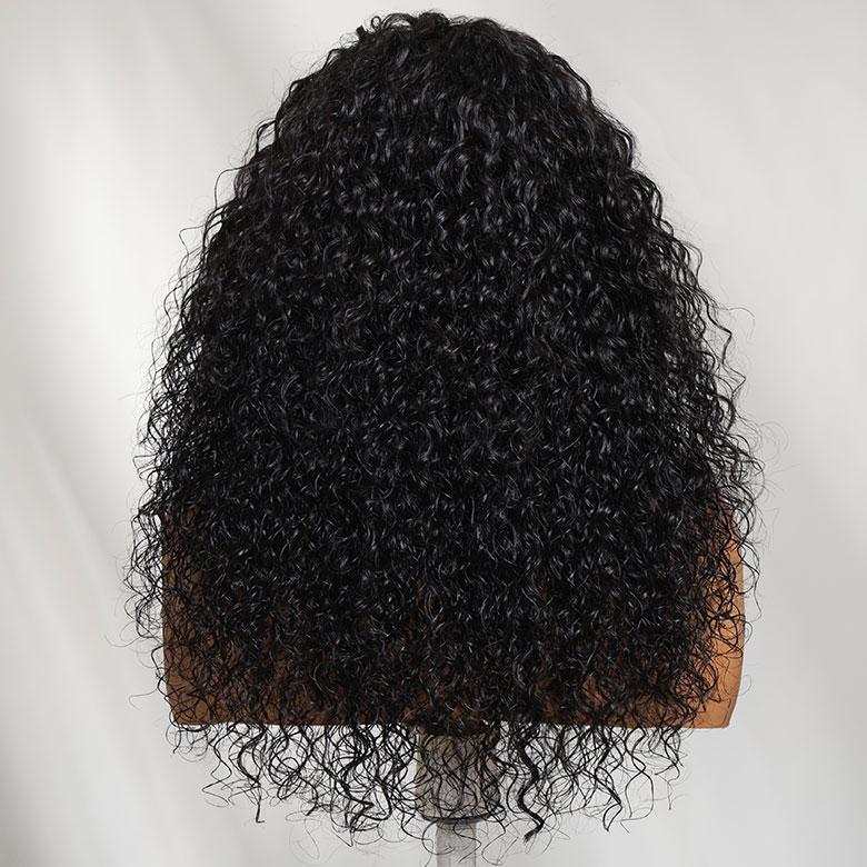 【NEW IN】Unice Boho Curly Human Hair Wig with Bangs  4X1 Lace Part Effortless Shaggy Waves Glueless Pre-Styled Wig with invisi Drawstring