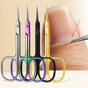 Nail Dead Skin Clipper, Stainless Steel Curved Blade, Multi-Functional Small Scissors for Eyebrows and Lashes, Beauty Tool