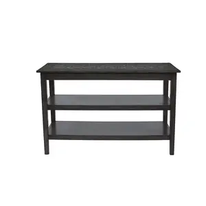 Baroque Sofa 48" Sofa Table with Mosaic Tile Inlay