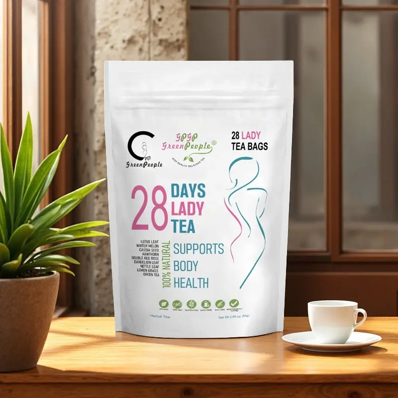 28 Days Lady Herbal Tea - Natural Detox, Bloating Relief & Stress Support,Lotus Leaf,Green Tea,Dandelion Blend,Caffeine-Free,Laxative-Free