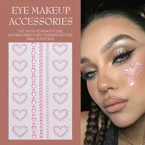 Self Adhesive Rhinestone Sheets - Low Allergen Medical Grade, Eco-Friendly Skin-Safe Face Stickers, Eye Gems, Sticker Earrings, Hair Jewels, Women's Glow Eyeliner, Glitter Star Solid Color Festival Rave Costume Jewelry Accessories Cosmetic