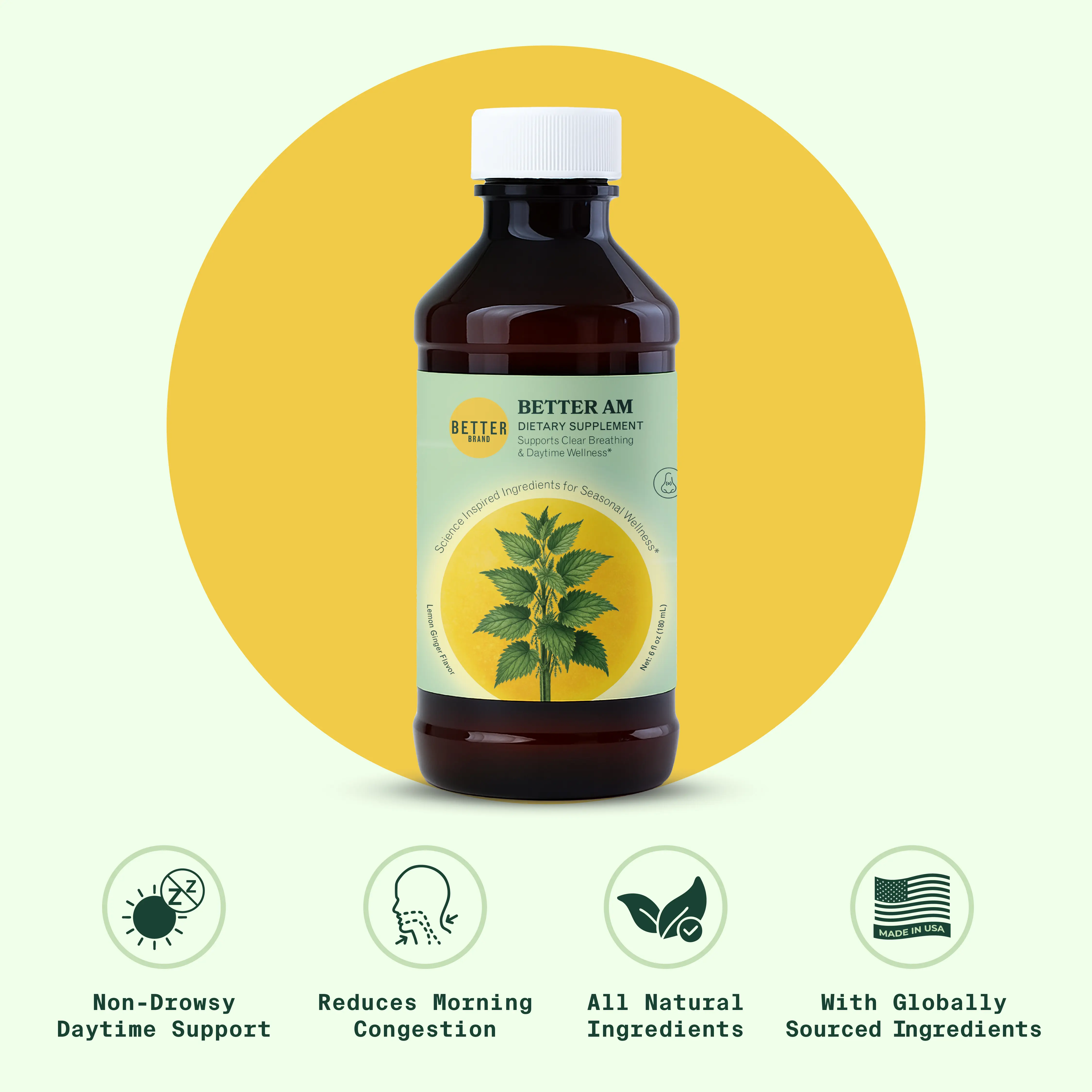 Betterbrand BetterAM | Daily Cough and Healthy Wellness Support Syrup Supplement Betterbrand BetterAM | Daily Cough and Healthy Wellness Support Syrup Supplement
