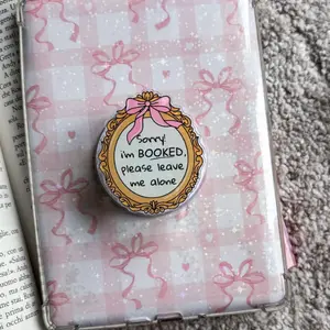 Coquette Kindle Grip Bookish Phone Grip Pink Bow Magnetic Kobo Holder Kindle Accessories Bookish Merch Birthday Gift for Book Lover
