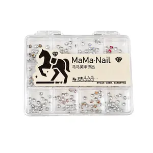 4mm Mini Five-Pointed Star Nail Charms, 12-Grid Box (240 Pcs) Cute Star Nail Gems for DIY Manicure & Nail Art