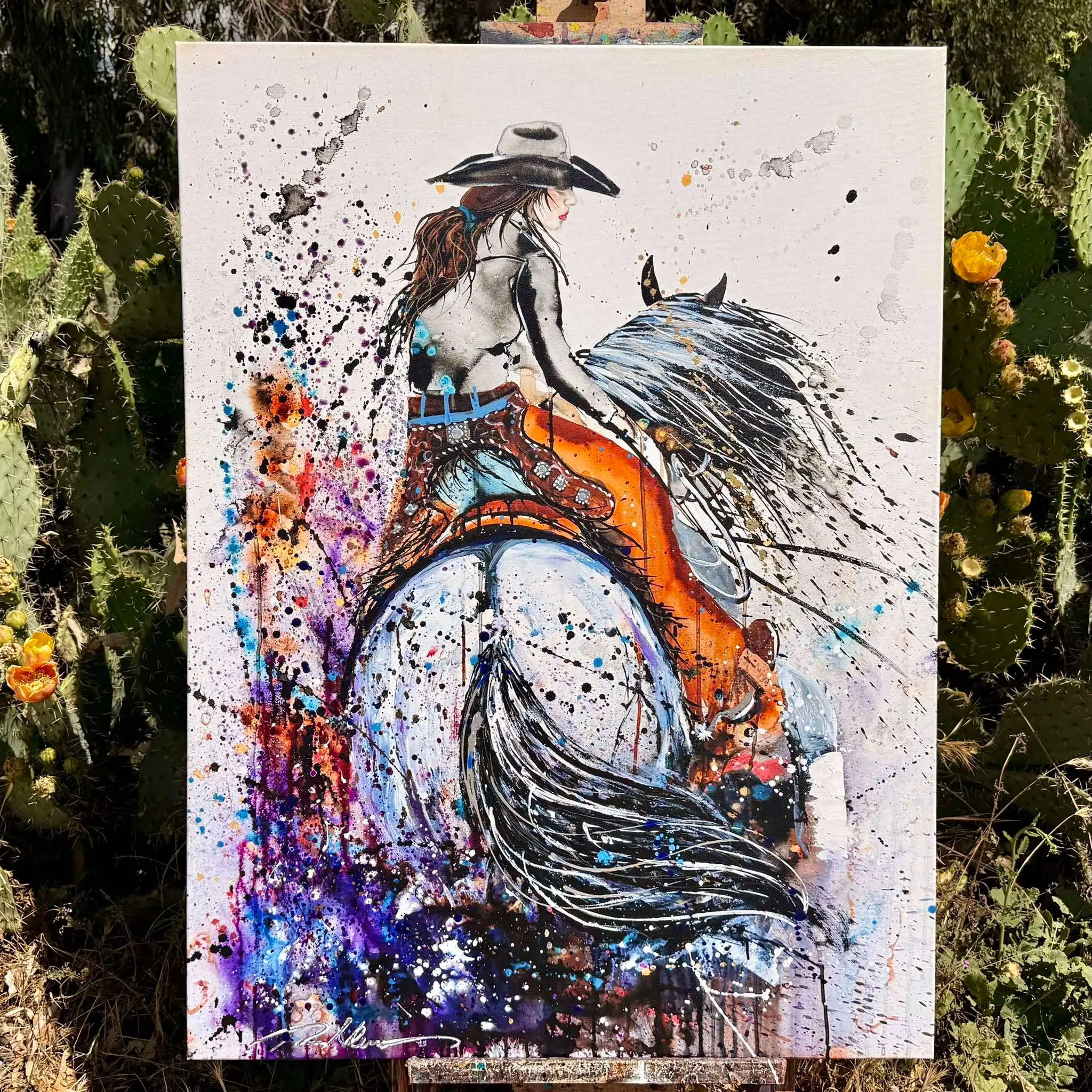 Hand-Painted Paint Print Poster, 30x40 Home Decor Wall Art