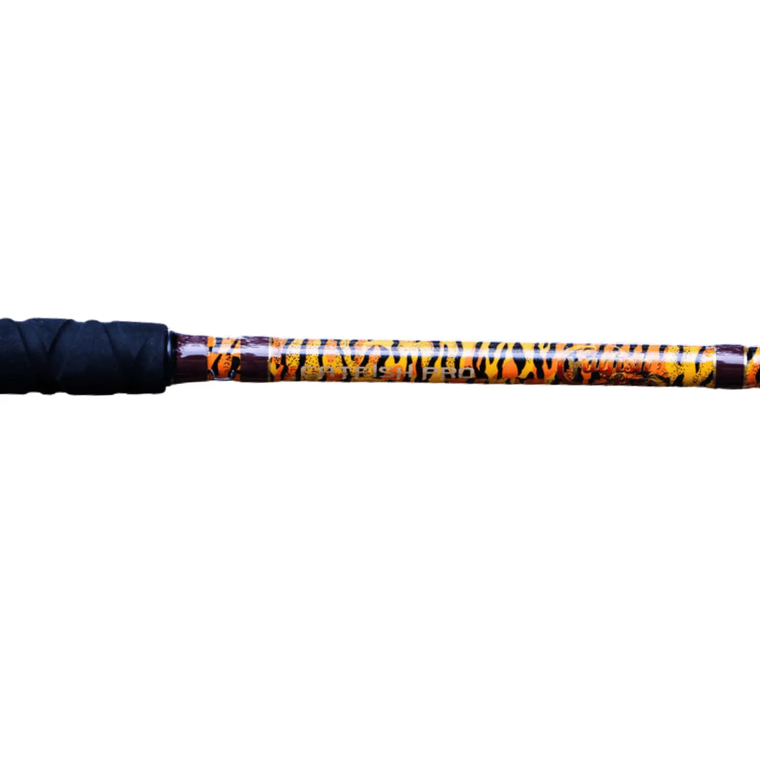 Catfish Pro Tiger 7'6" Long Carbon Blend Spinning Fishing Rod - Heavy-Duty 1-Piece, Full Glow-in-the-Dark, Double-Wrapped Guides, 1 of 220 Limited Edition