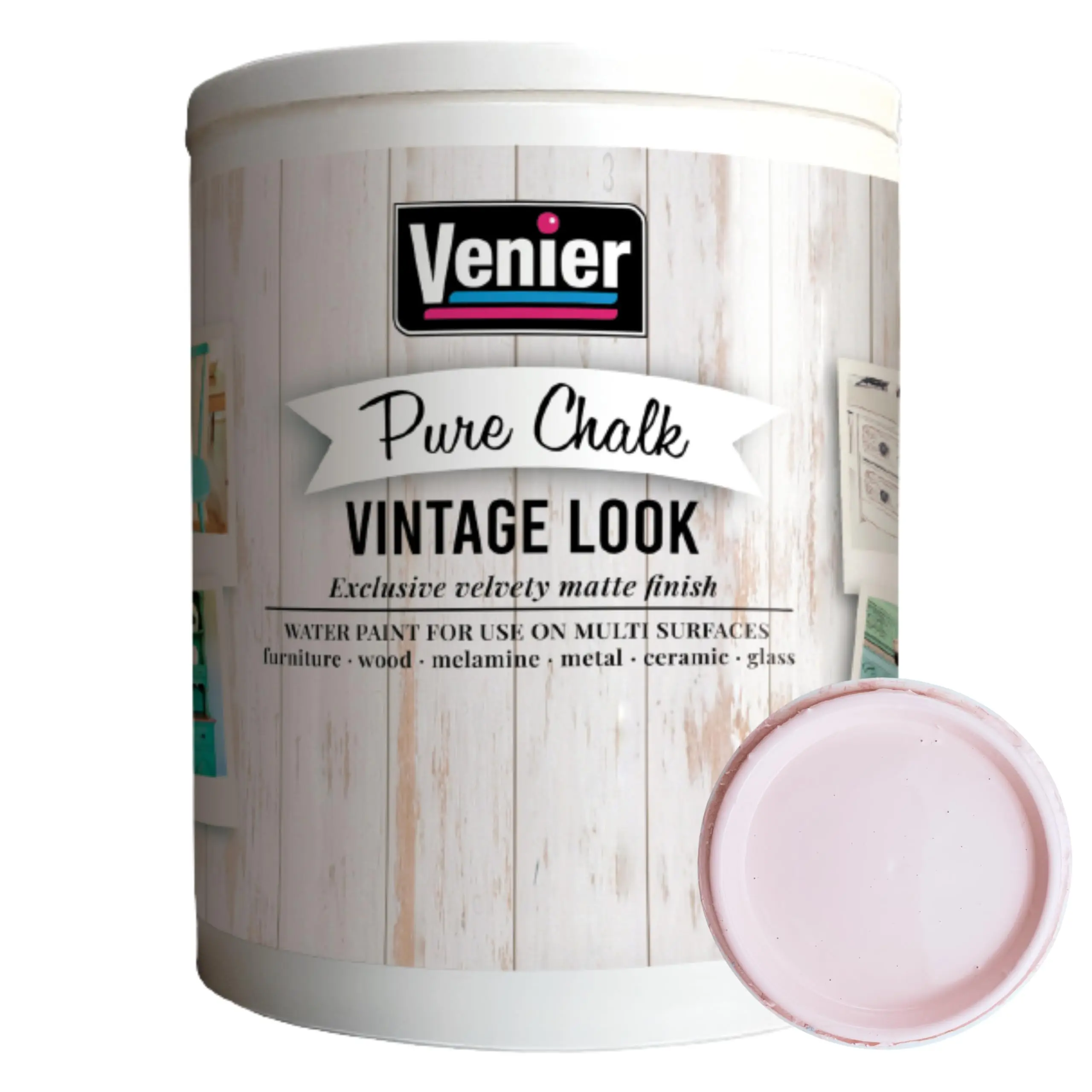 Chalk Pure Paint - for Furniture, Crafts, Home Decor - All-in-One – DIY – Eco-Friendly (Vintage [Pink]), (33.81 oz)…