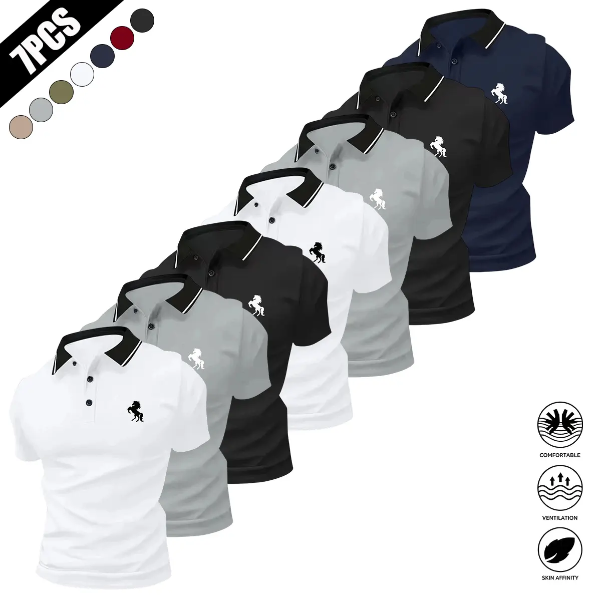 White + Gray + Black + White + Gray + Black + Blue