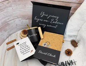 Custom Name Graduation Gift Box – Personalized Graduation Keepsake Box with Magnetic Ribbon Closure, Senior 2025 Gift for Her/Him