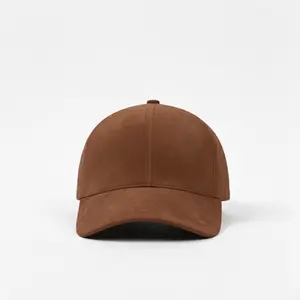 Brown Suede Baseball Cap | Unisex Quiet Luxury Hat | Minimal Aesthetic | Streetwear Cap Men Women