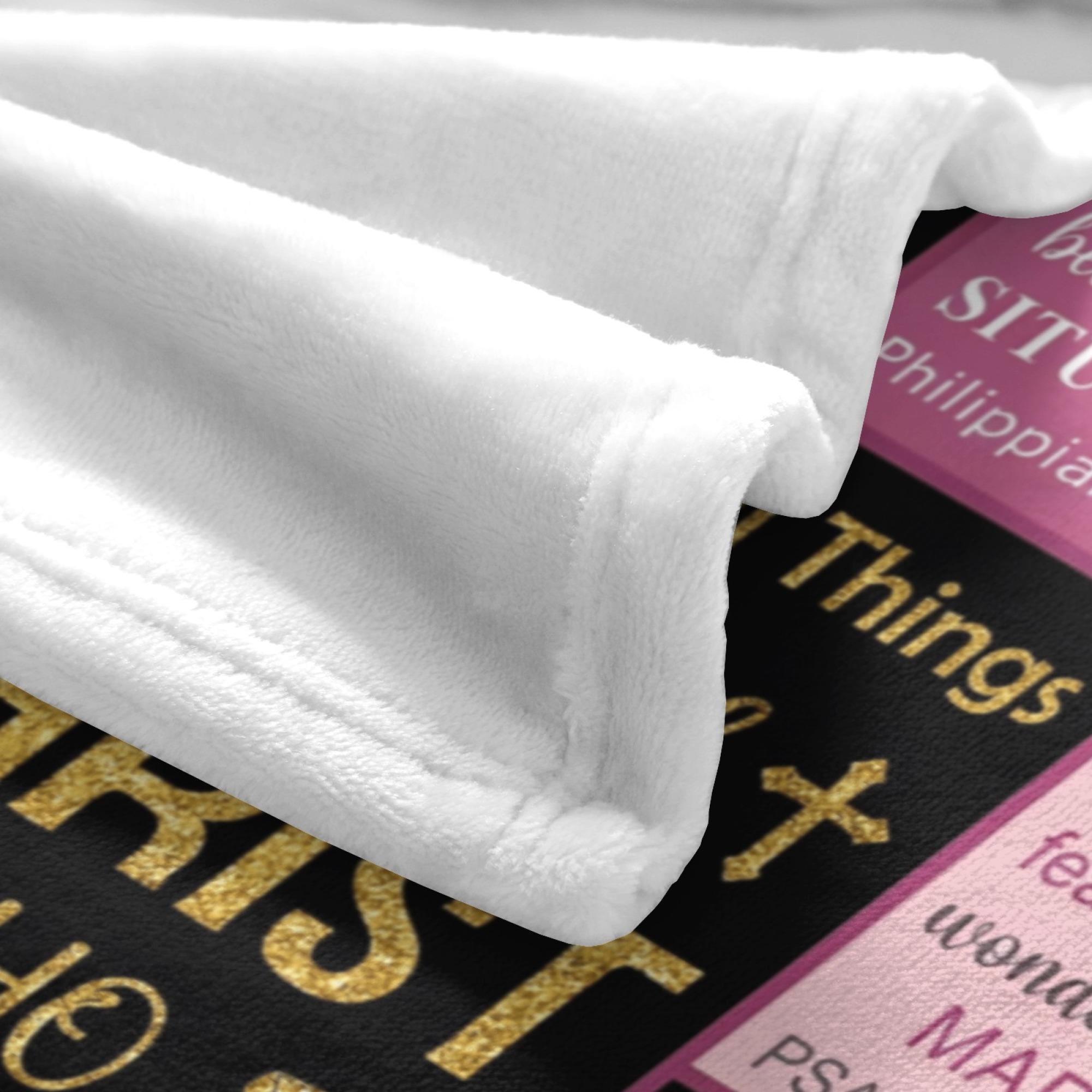 Christian Gifts for Women, Baptism Gifts for Girls, Catholic Religious Gifts for Women, Spiritual Inspirational Gifts for Woman, Confirmation Gifts for Girls, Christian Blanket 50" X 60" cooling