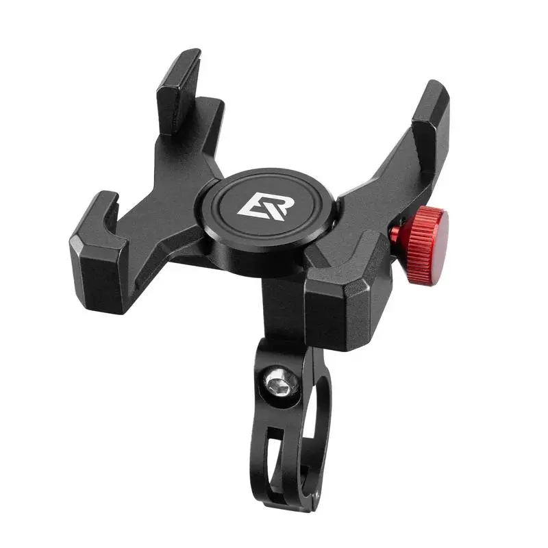 ROCKBROS Aluminum Alloy Frame Bike Phone Holder - Handlebar Fixture Mount, Road Cycling Gear for 22.2/25.4/31.8mm Handlebars, Fits 4.7-7.1" Phones, Adjustable Durable Mount Types Solution, Anti-Slip Pads