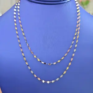14k Gold Mirror Necklace, Fine Jewelry Gold Accessory