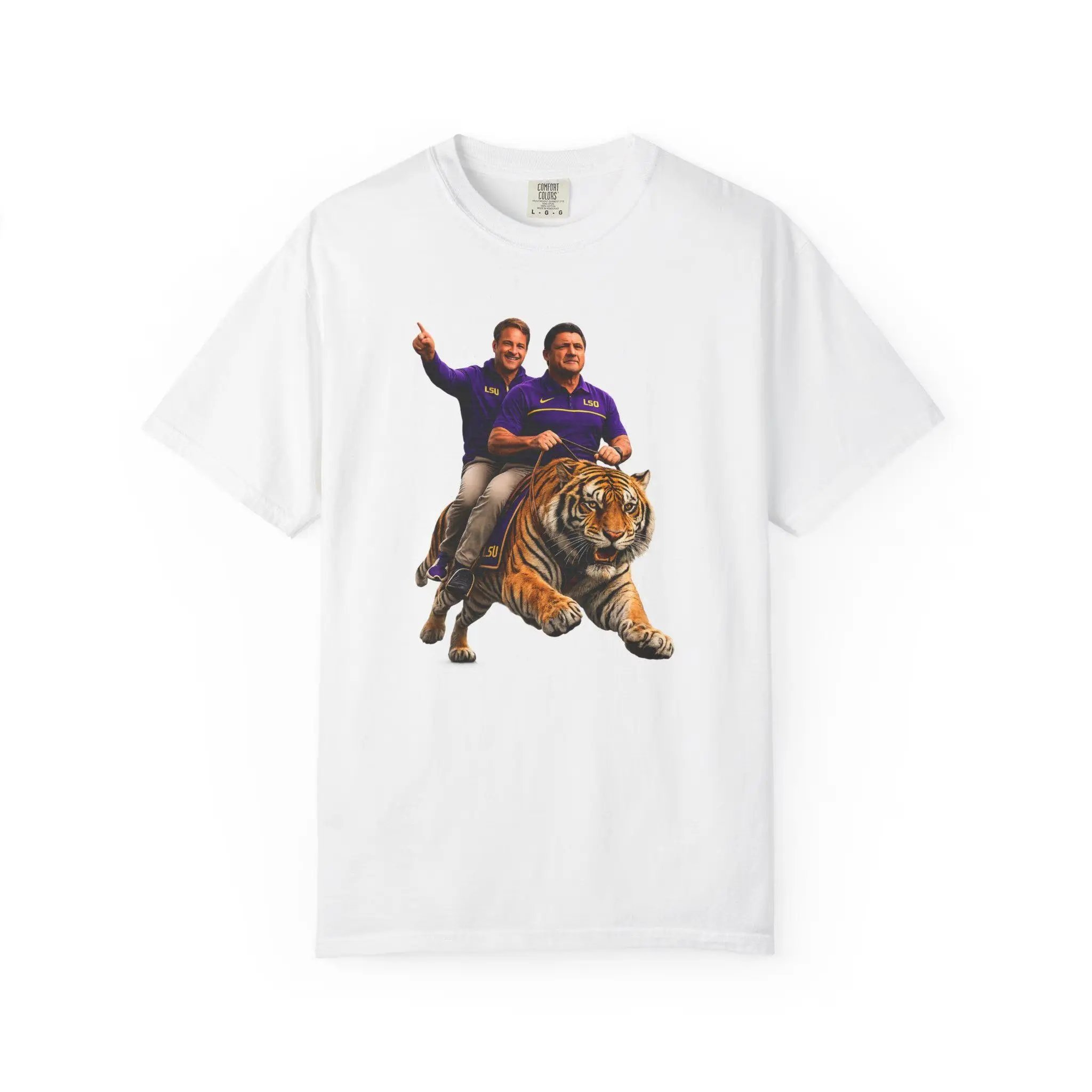 [Sale off up to 65%][Free Ship] Bayou Brothers Tiger Shirt, Funny LSU Coach Parody Tee, Louisiana Football Shirt, Retro SEC Tiger Riding Shirt