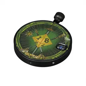SURPASS Mechanical Pocket Watch Dice Spinner | EDC Metal Fidget Toy & Pendant for D&D | Premium Stainless Steel Role Playing Gift Polyhedral Dice Set