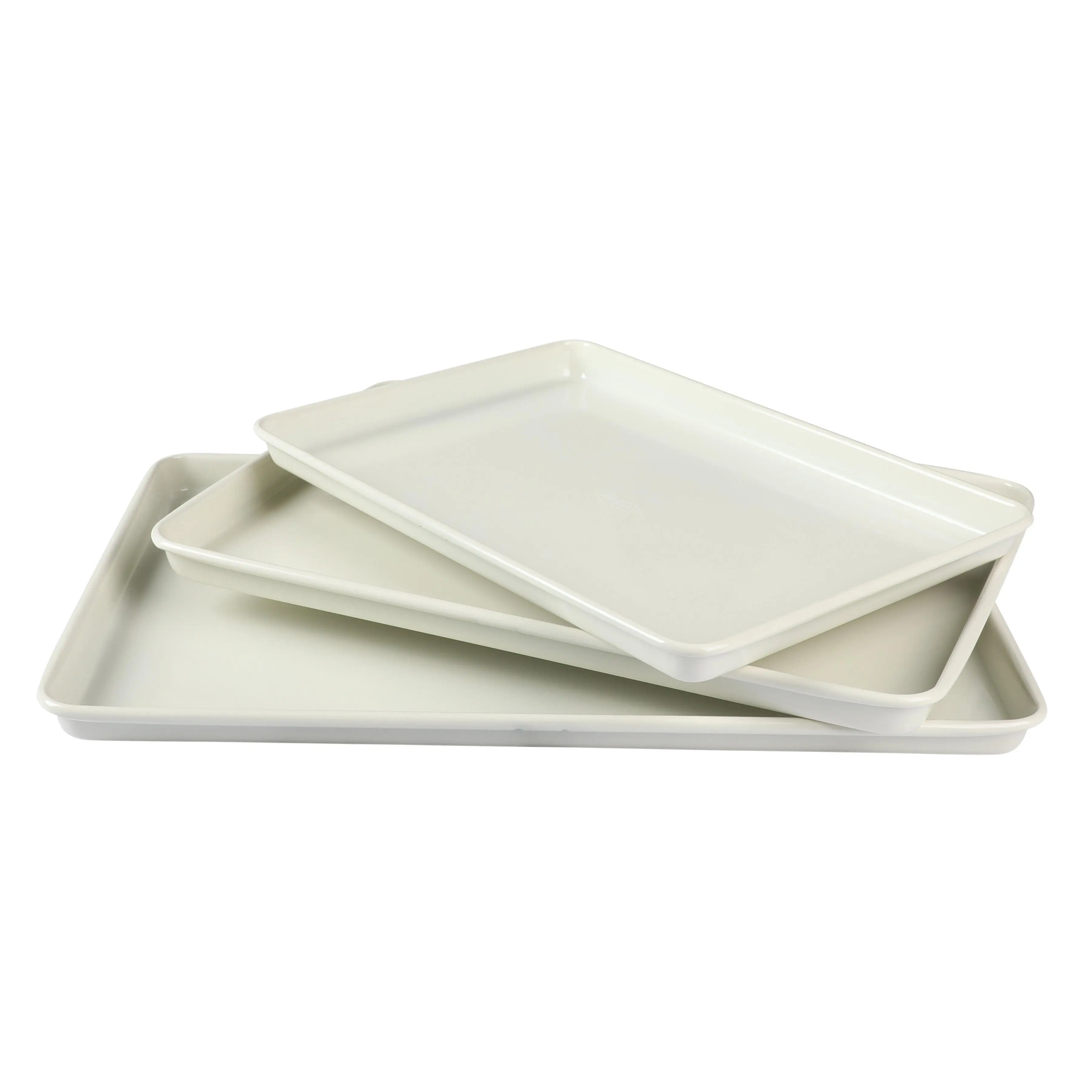 Martha Stewart Gallen 3-Piece Cookie Sheet Set – 13", 15", 17" Baking Pans, Ceramic Nonstick, PFA-Free, Carbon Steel – Oven Safe to 450°F, Warp-Resistant, Easy to Clean
