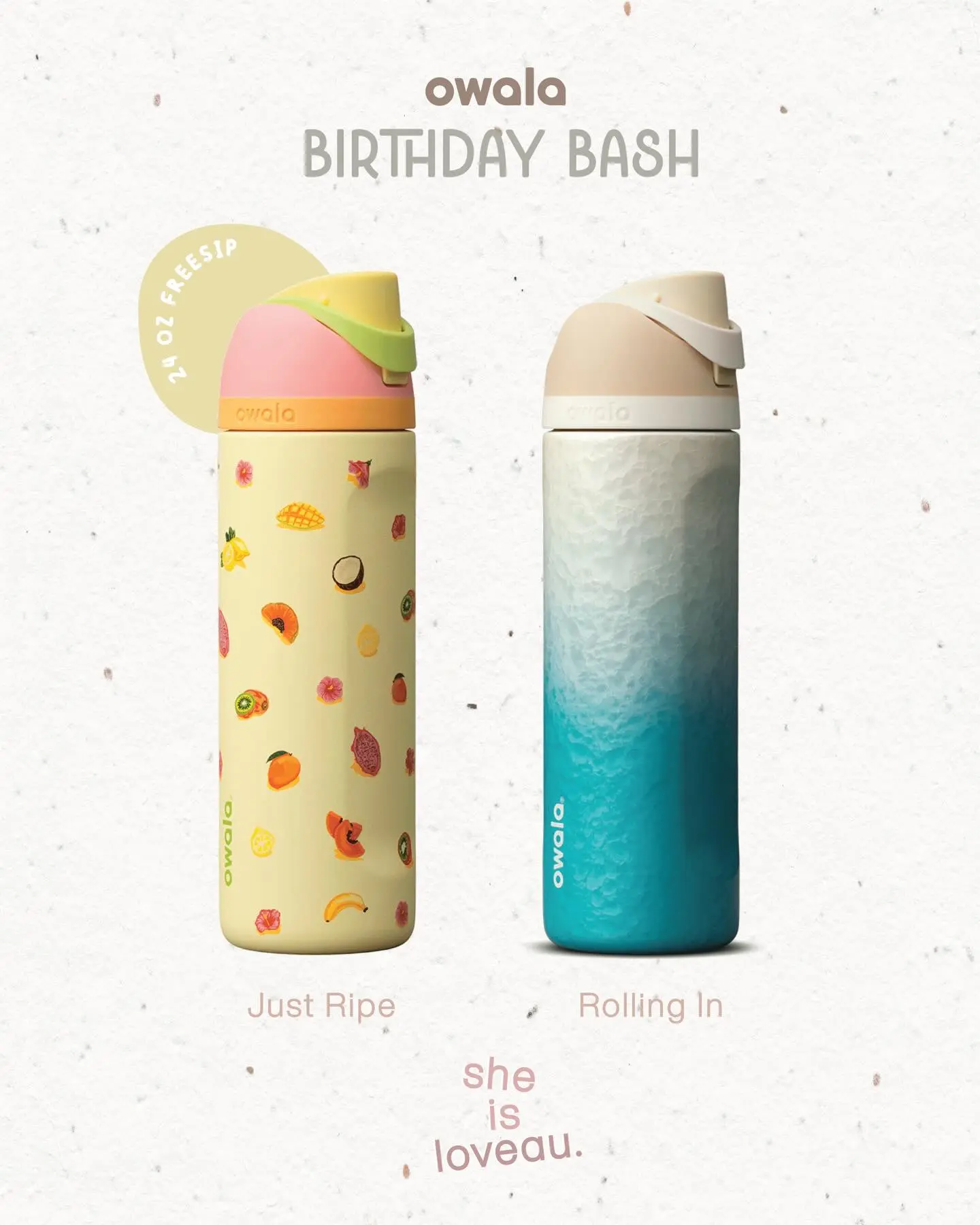 New Owala Birthday Bash Collection - Owala's 6th Birthday Beach Bash Just Ripe Bottle 2026