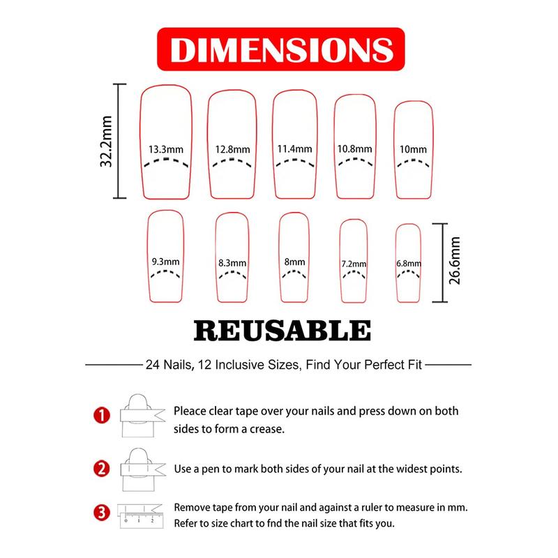 French Tip Press on Nails Long Square Fake Nails Pink Acrylic False Nails with 5D Heart Rhinestones Charms Designs Gold Dollar Symbol Charms Artificial Nails Glitter Stick on Nails for Women 24Pcs