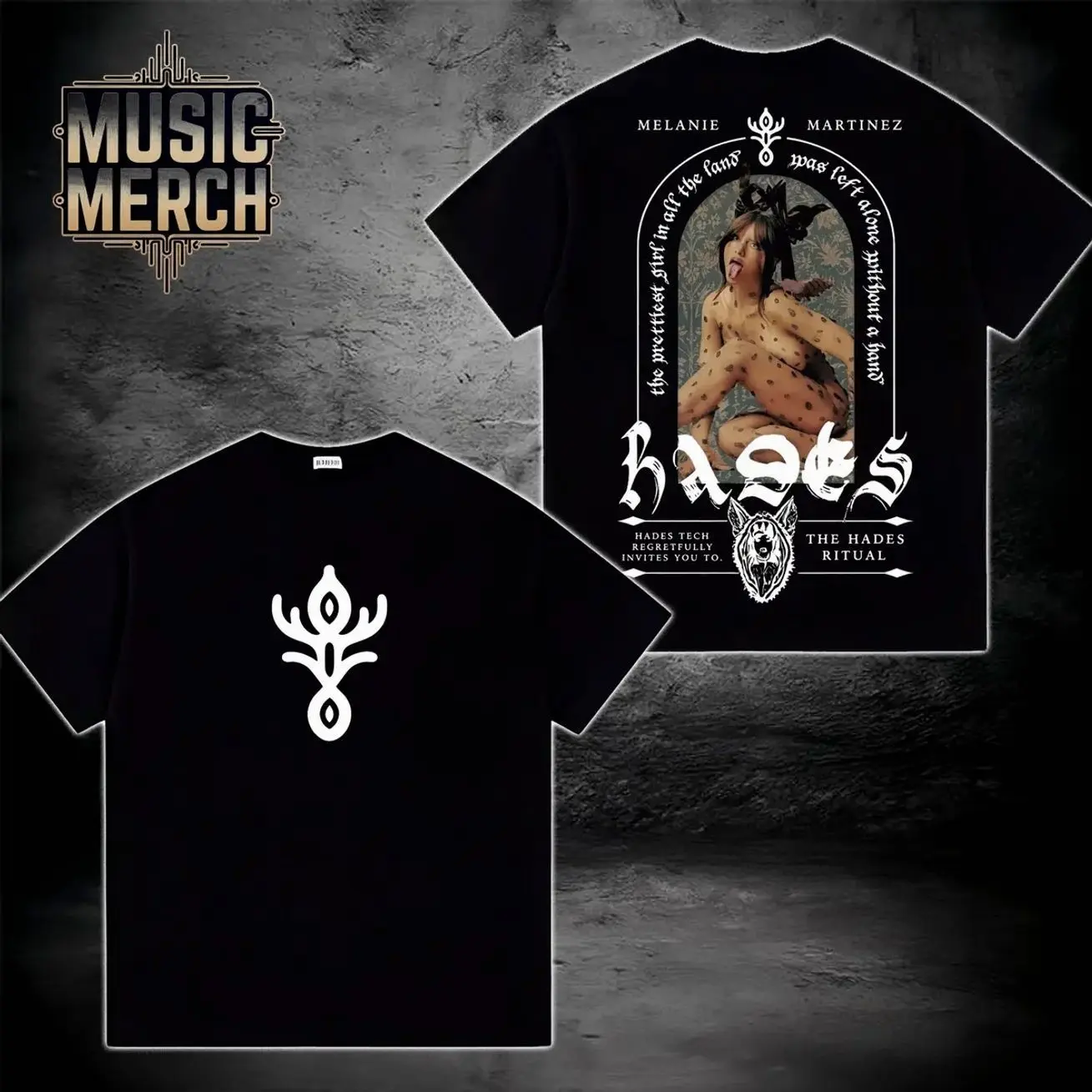 Melanie Martinez HADES The Sacrifice Tour Premium Acid Washed Cotton T-Shirt, Vintage Heavyweight Graphic Tee, Oversized Concert Merch Shirt, Unisex Music Fan Gift RWA