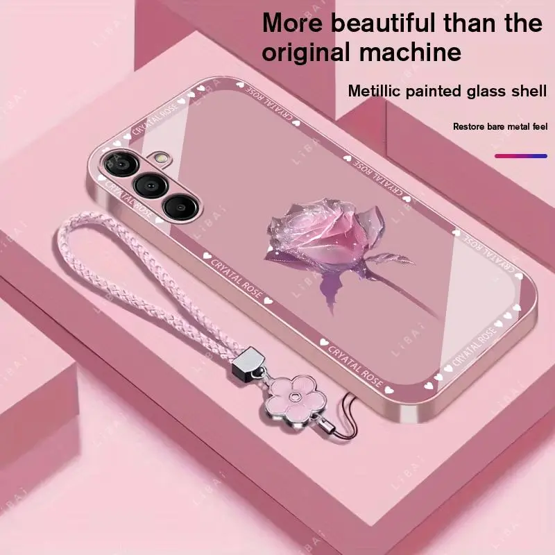 Suitable for [Galaxy A15] Brand new premium phone case, Free four-leaf clover lanyard，drop-proof and fingerprint-resistant，simple and elegant design，multiple colors available YM99