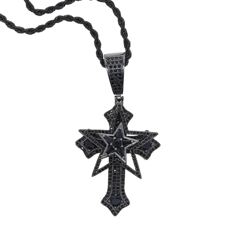 Black Gold Black Stone Cross