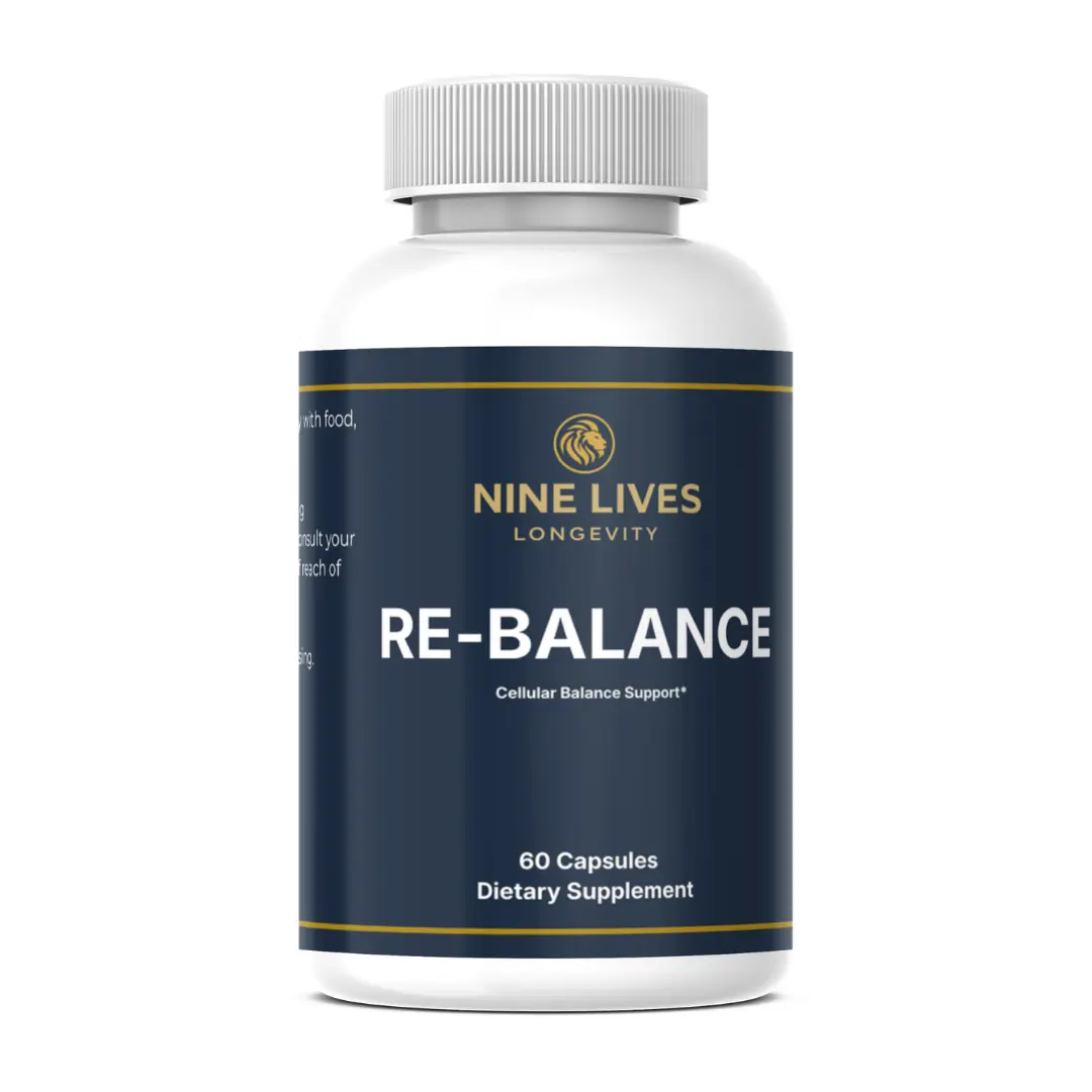 NAC 1200mg Supplement Stack with Magnesium Glycinate, Active B Vitamins (B6 Included), Vitamin C - RE-BALANCE 8-in-1 Daily for Stress & Calm Support, Antioxidant, Glutathione Pathway, Healthy Aging, Vegan, Third-Party Tested, 60 Capsules