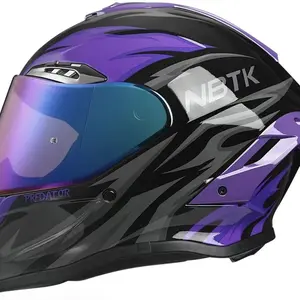 Nbtk Brand Full-Face Motorcycle Helmet, Abs Material with Eps Liner, Adjustable Ventilation, Universal Fit for Men & Women, 3C & Dot Certified
