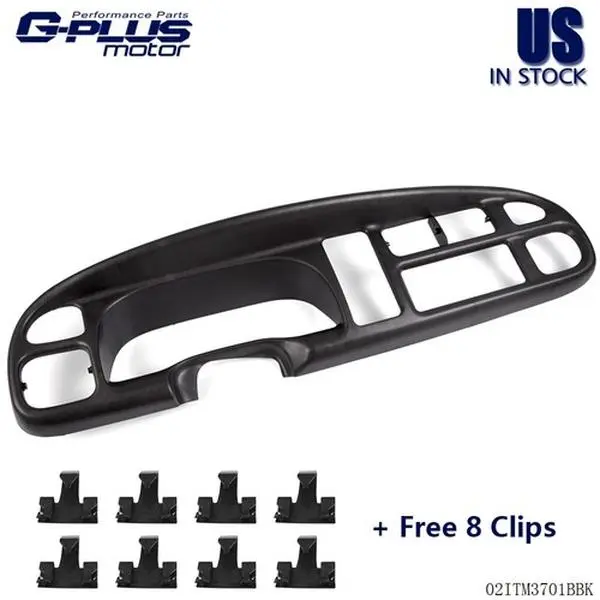 Gauge Instrument Cluster Bezel Fit For 98-2002 Dodge Ram Pickup  DashBoard, Clips, Fits 98-02