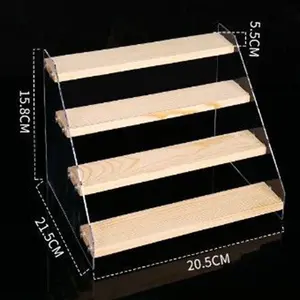 2/3/4/5Layer Acrylic Storage Display Rack Transparent Large Capacity Figures Model Shelf Ladder Type Cosmetic Storage Holders