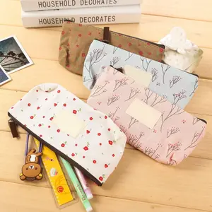 8Pcs Small Makeup Bag Bulk for Purse Canvas Pencil Pouch Floral Pencil Bags Cosmetic Zipper Pouch for Christmas Office Students Girls Women Coworkers - Home Improvement.