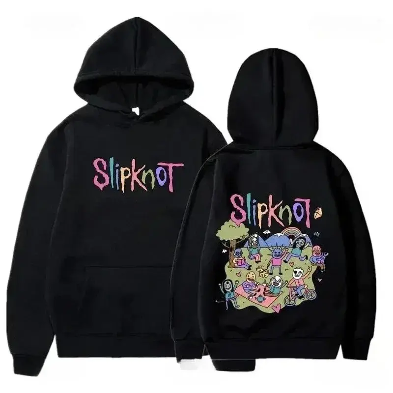 Men'S New Style Slipknots Music Logo Metal Rock Band Hot Product Women Mensweatshirt Sports Graphic Hoodie Sweatshirts Novelty New Autumn/Winter Black Casual Sweatshirt Ideal Gift For Family And Friends