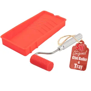 Sili Glue Roller with Sili Glue Tray for Arts Crafts Woodworking and Larger Projects
