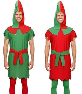 Christmas Elf Adult Unisex Halloween Cosplay Deluxe Costume Set