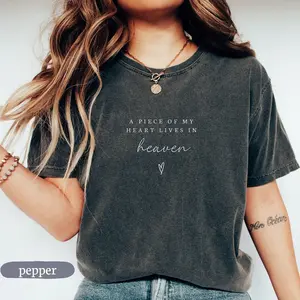 A Piece of My Heart Lives In Heaven- Grief Shirt- Angel Mama Baby Remembrance Infant Miscarriage Keepsake Stillborn Gift- Pregnancy Loss Tee