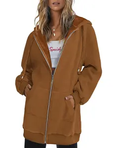 Zeagoo Zip Up Hoodies For Women Long Sleeve Oversized Sweatshirts Casual Lightweight Fleece Jackets With Pockets hoodie jumper hoodie & sweatshirt