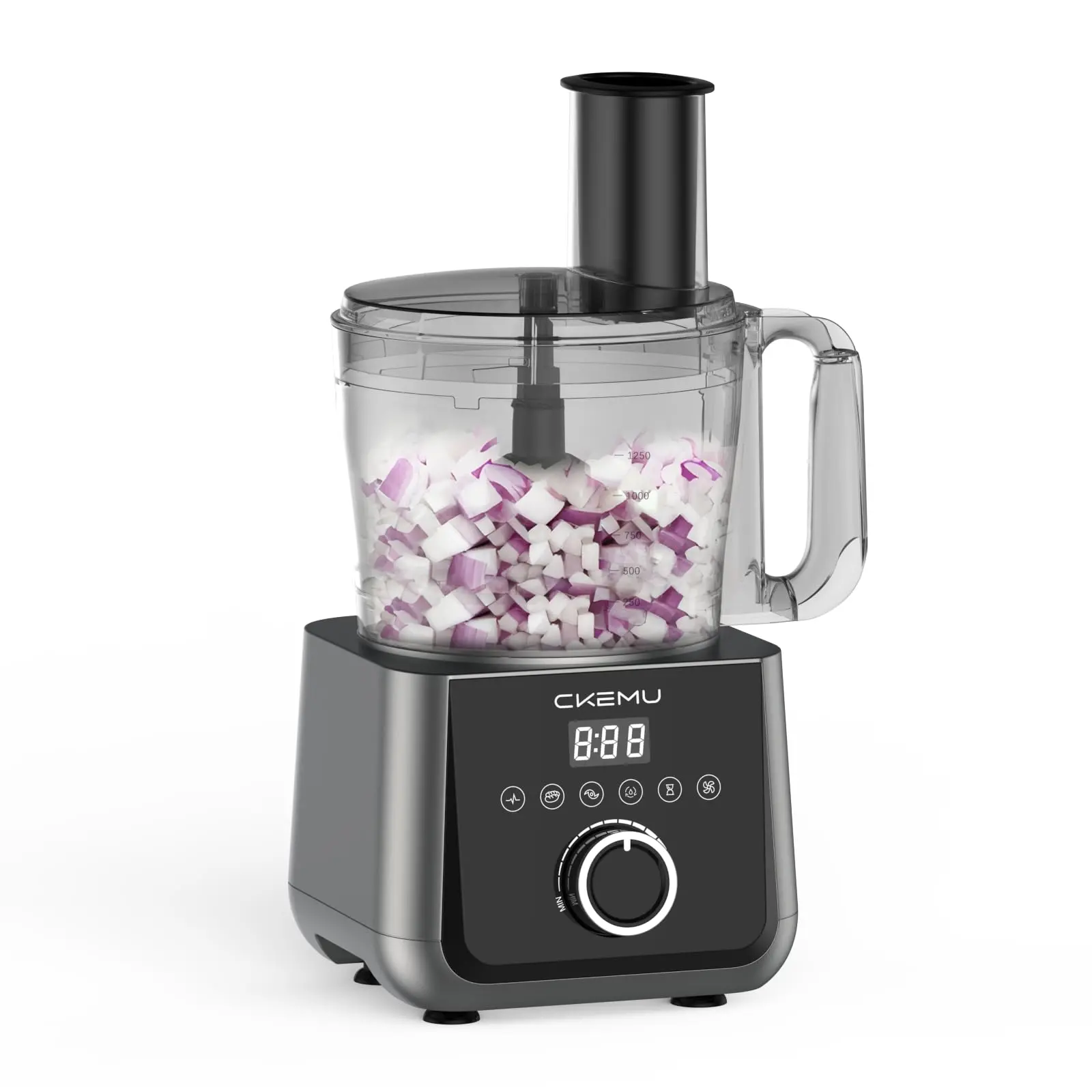 CKEMU 12-Cup Multifunctional Food Processor | 6 Presets 11 Speed Levels Meal Prep Machine