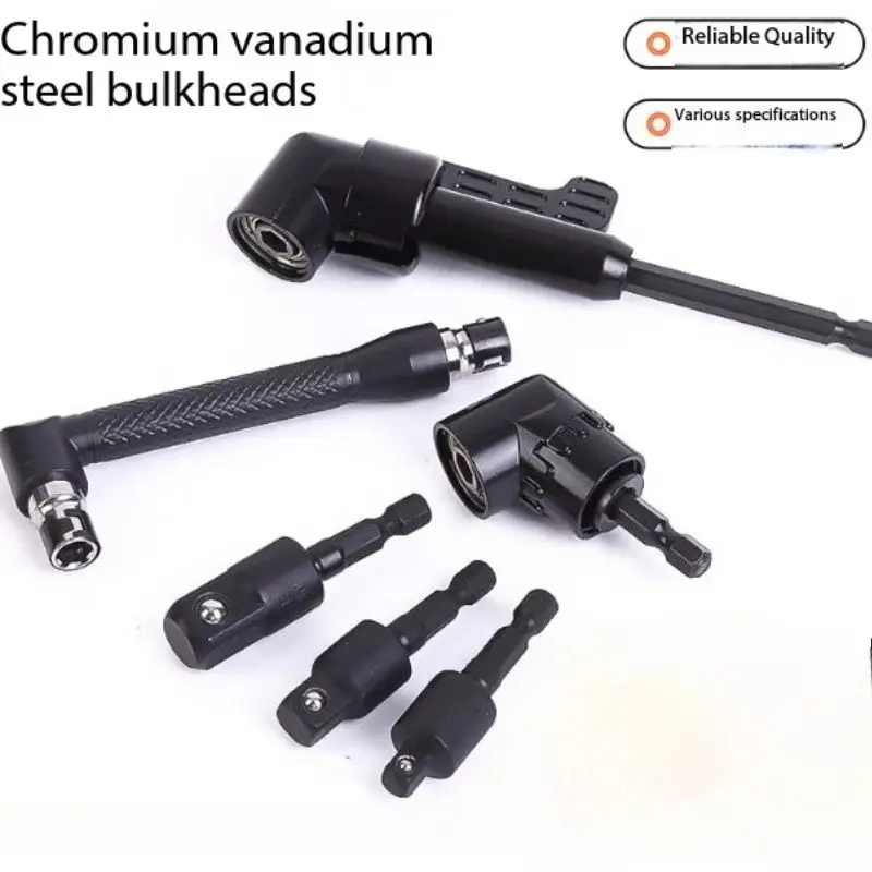 17-Piece Flexible Drill Bit Extension Tool Set, Includes 3 Rotating Socket Adapters, 2 Hex Shank Bits, 10 Screwdriver Bits, Bendable Extender
